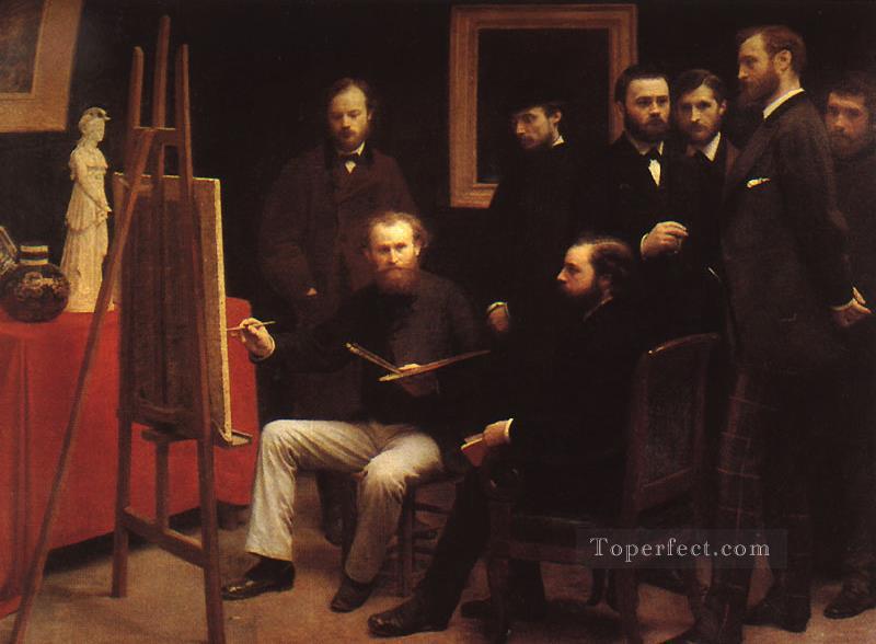 An Atelier in the Batignolles 1870 Henri Fantin Latour Oil Paintings